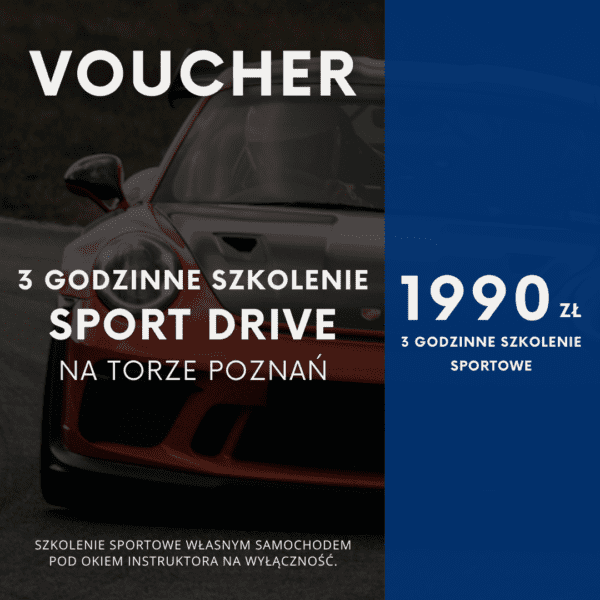 Voucher na trzy godziny jazdy Sport Drive